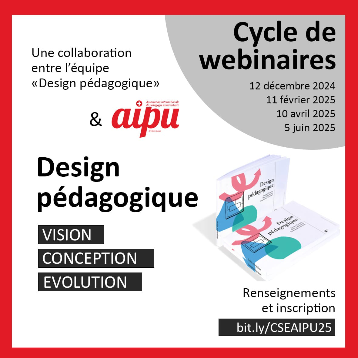 Annonce webinaires design pédagogique