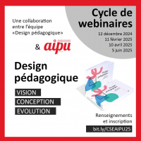 Annonce webinaires design pédagogique