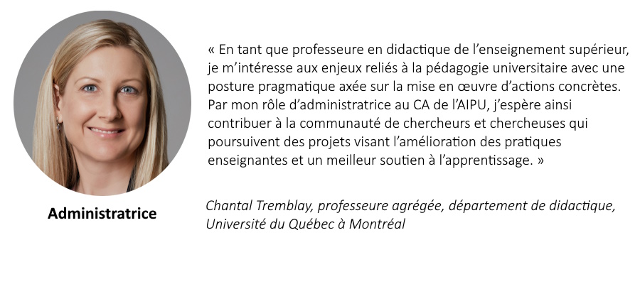 Chantal Tremblay - Administratrice
