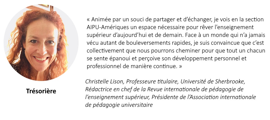 CHristelle Lison - Trésorière